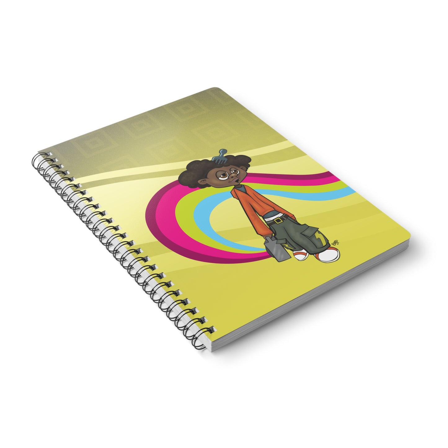 HIP HOP VIBE MASTER Cartoon Notebook – 150 lined pages A5 Wirobound Softcover
