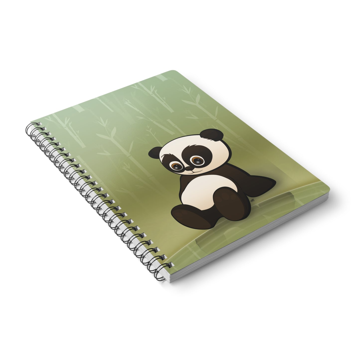BABY PANDA Cartoon Notebook – 150 lined pages A5 Wirobound Softcover
