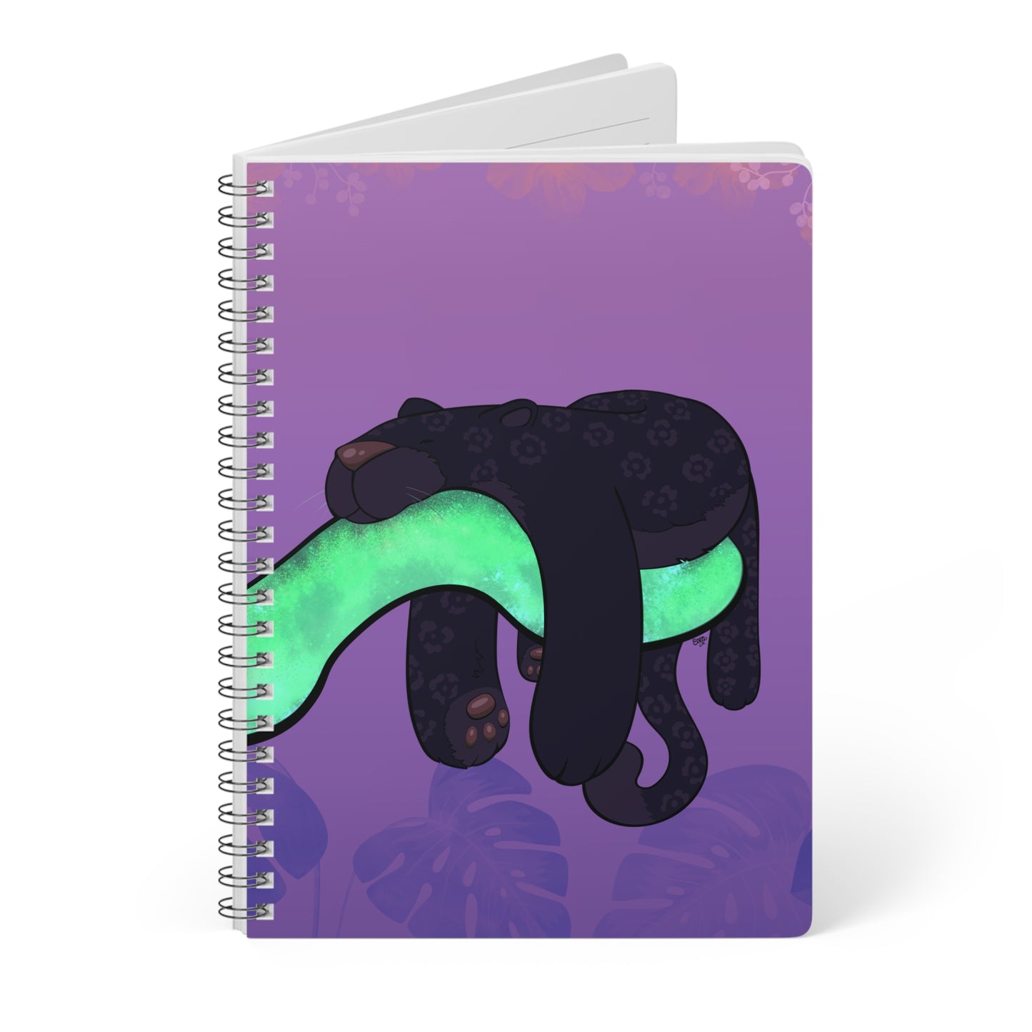 JAGUAR TAKING A NAP Cartoon Notebook – 150 Lined Pages A5 Wirobound Softcover