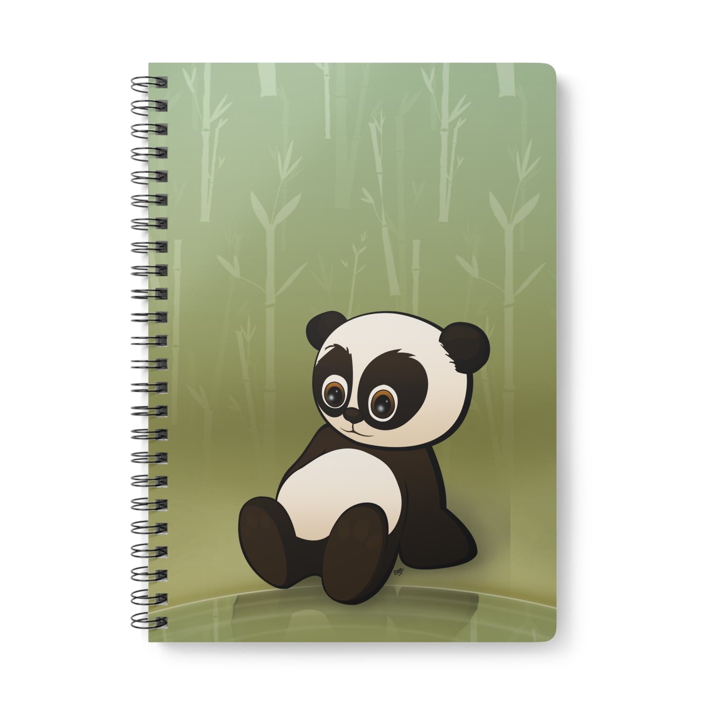 BABY PANDA Cartoon Notebook – 150 lined pages A5 Wirobound Softcover
