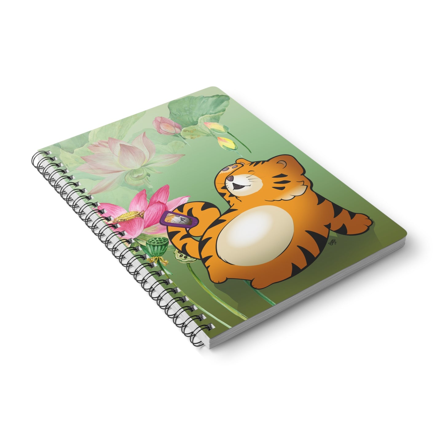 INSTA TIGER Cartoon Notebook – 150 lined pages A5 Wirobound Softcover