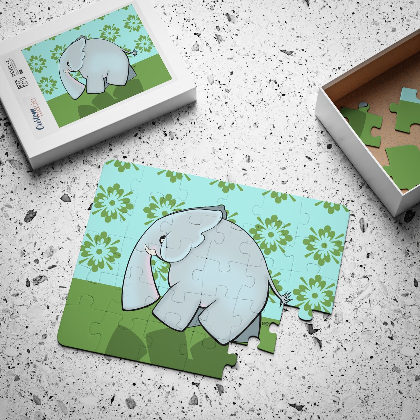 BABY ELEPHANT Cartoon Kids Puzzle (30 Piece) - Fun Learning Activity Gift for Kids