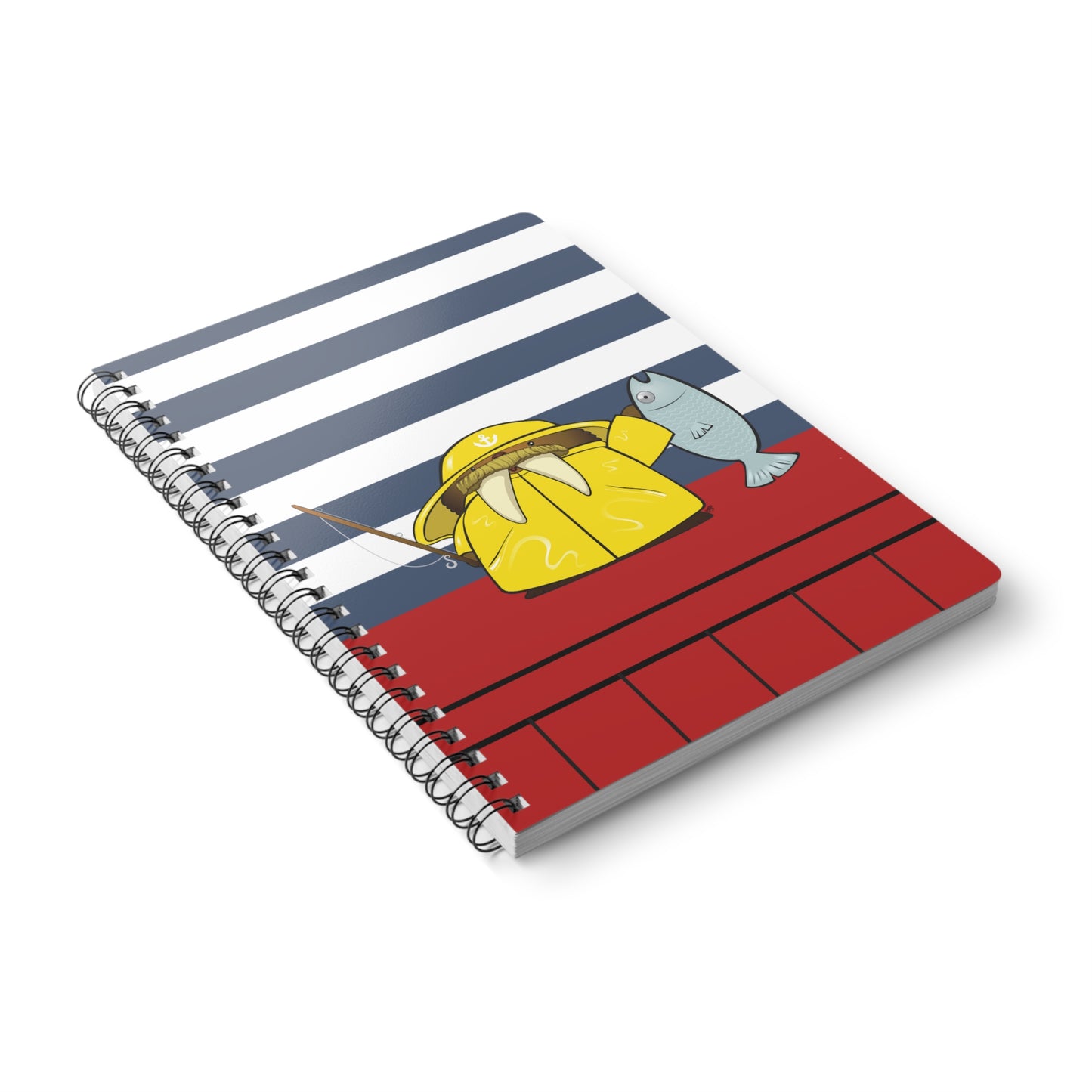 MR.WILMINGTON WALRUS Cartoon Notebook – 150 lined pages A5 Wirobound Softcover