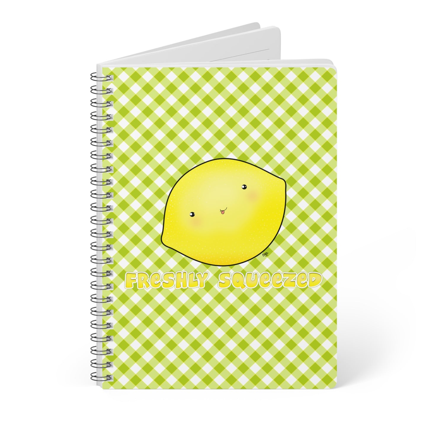 CUTE LEMON Cartoon Notebook – 150 Lined Pages A5 Wirobound Softcover