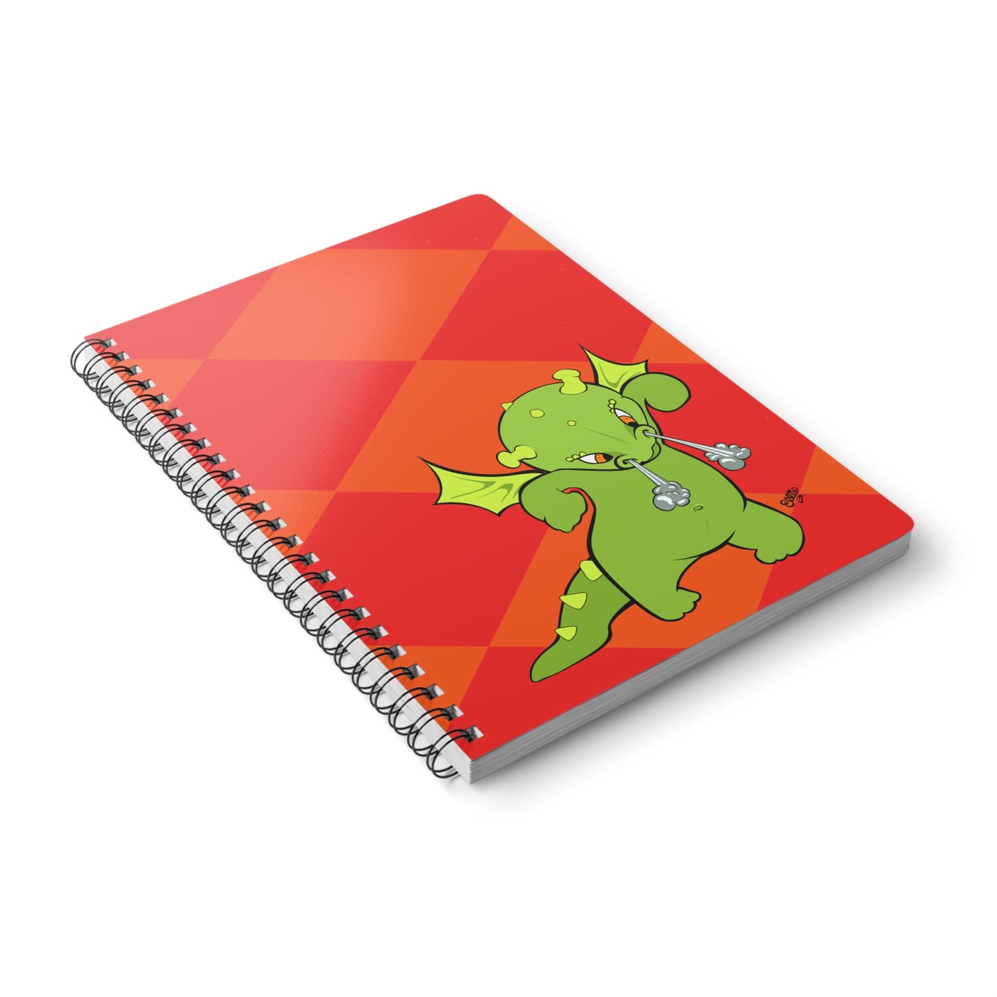 BABY DRAGON Cartoon Notebook – 150 lined pages A5 Wirobound Softcover