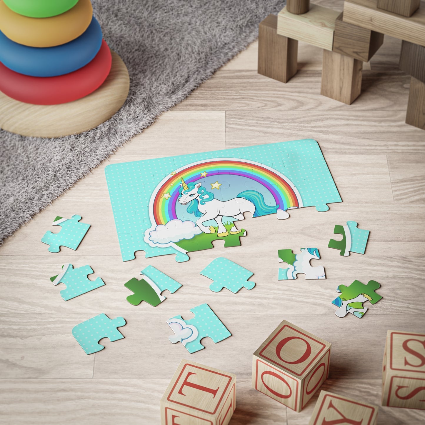 MAGIC UNICORN Cartoon Kids Puzzle (30 Piece) - Fun Learning Activity Gift for Kids