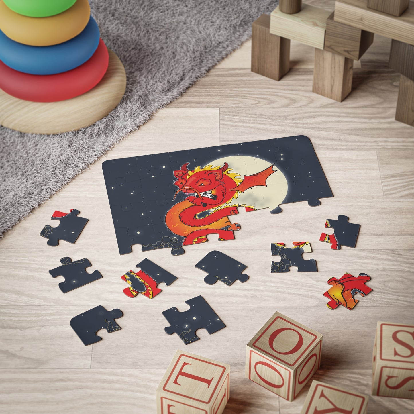 LIU LIU THE CHINESE DRAGON Cartoon Kids Puzzle (30 Piece) - Fun Learning Activity Gift for Kids