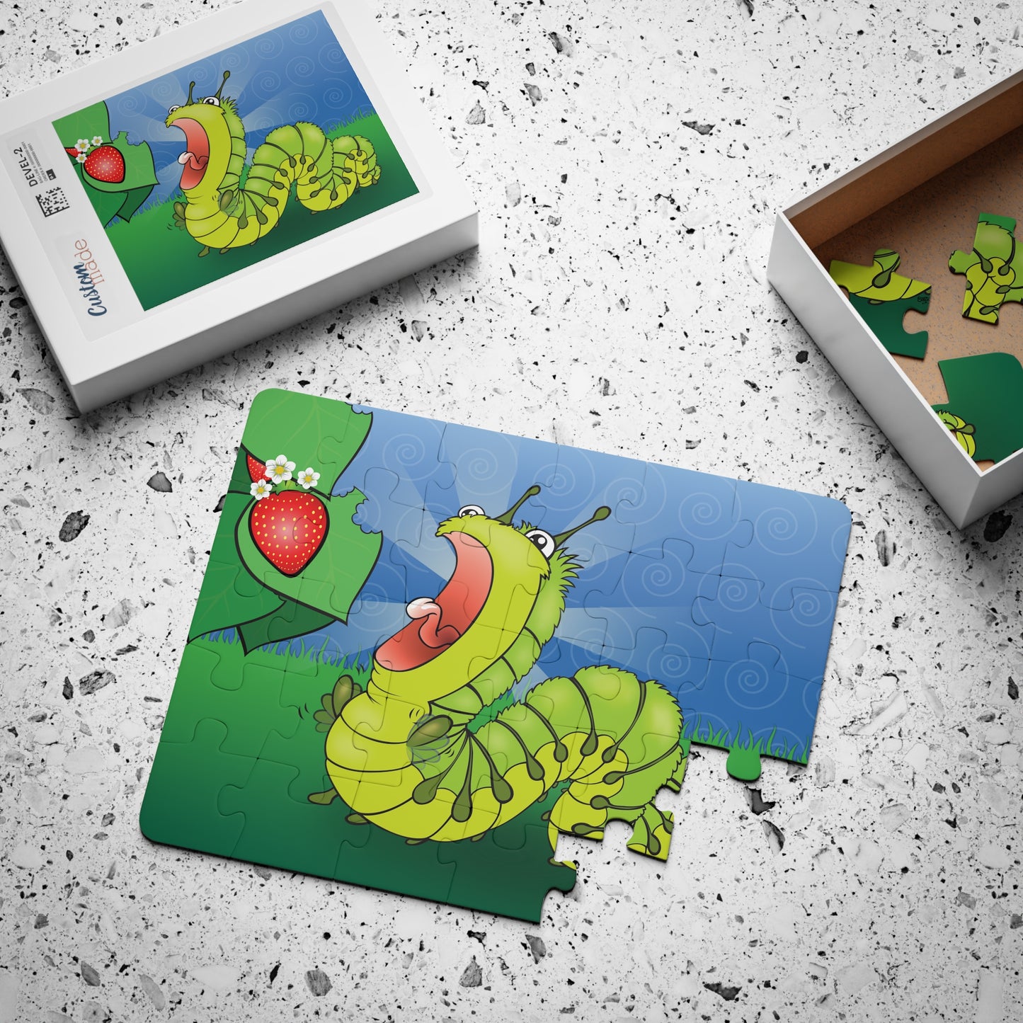 NOM NOM CATERPILLAR Cartoon Kids Puzzle (30 Piece) - Fun Learning Activity Gift for Kids