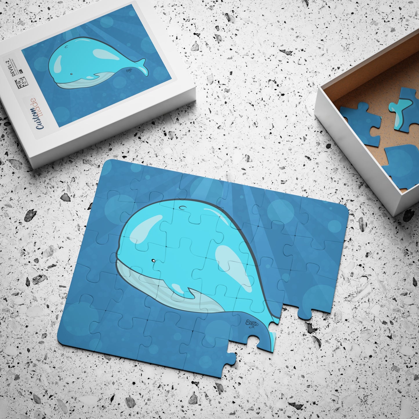 Whale Cartoon Kids Puzzle (30 Piece) - Fun Learning Activity Gift for Kids