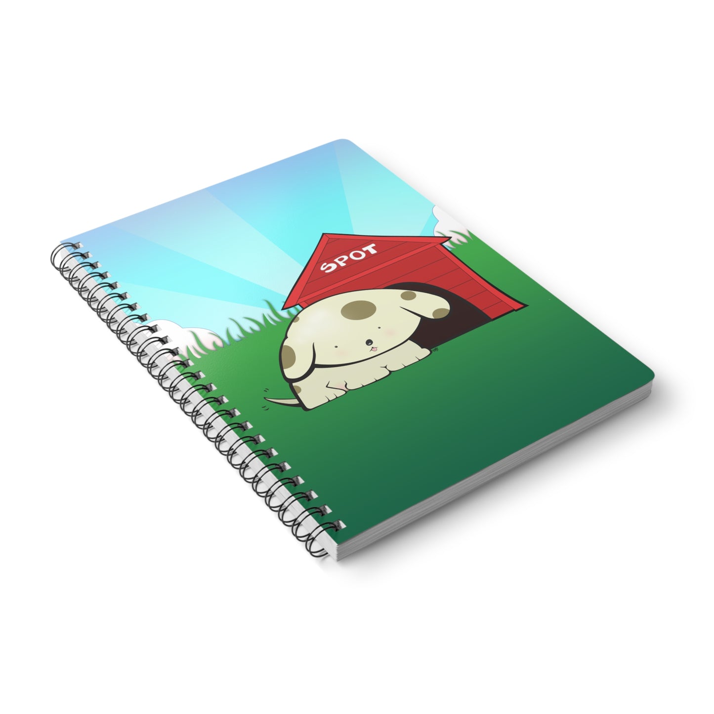 SPOT THE PUPPY Cartoon Notebook – 150 lined pages A5 Wirobound Softcover