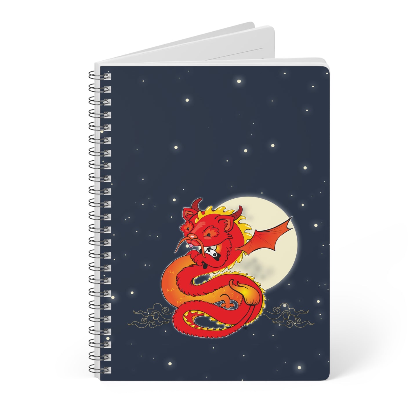 LIU LIU THE CHINESE DRAGON Cartoon Notebook – 150 lined pages A5 Wirobound Softcover
