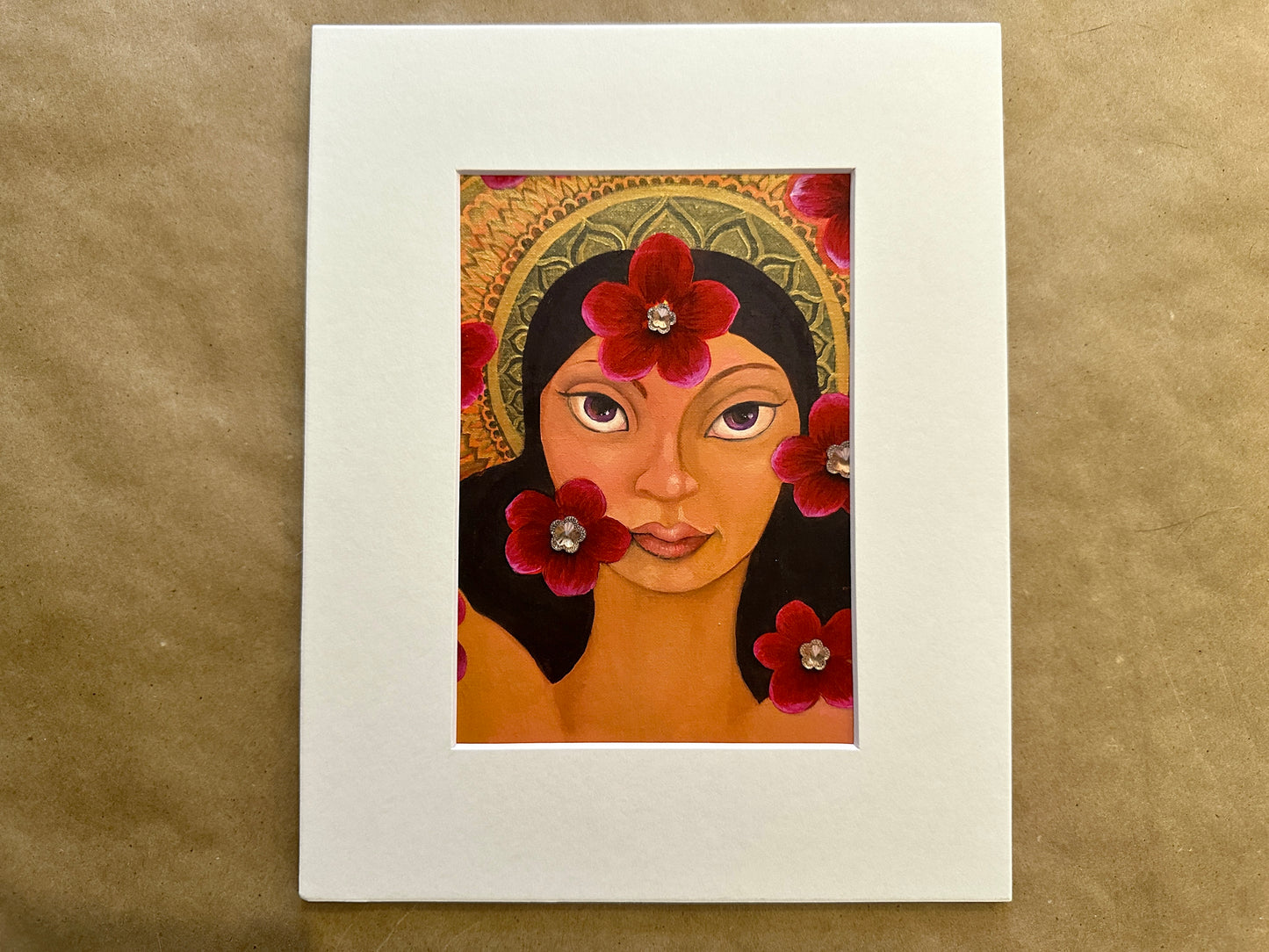Flower Fall Print with Matte