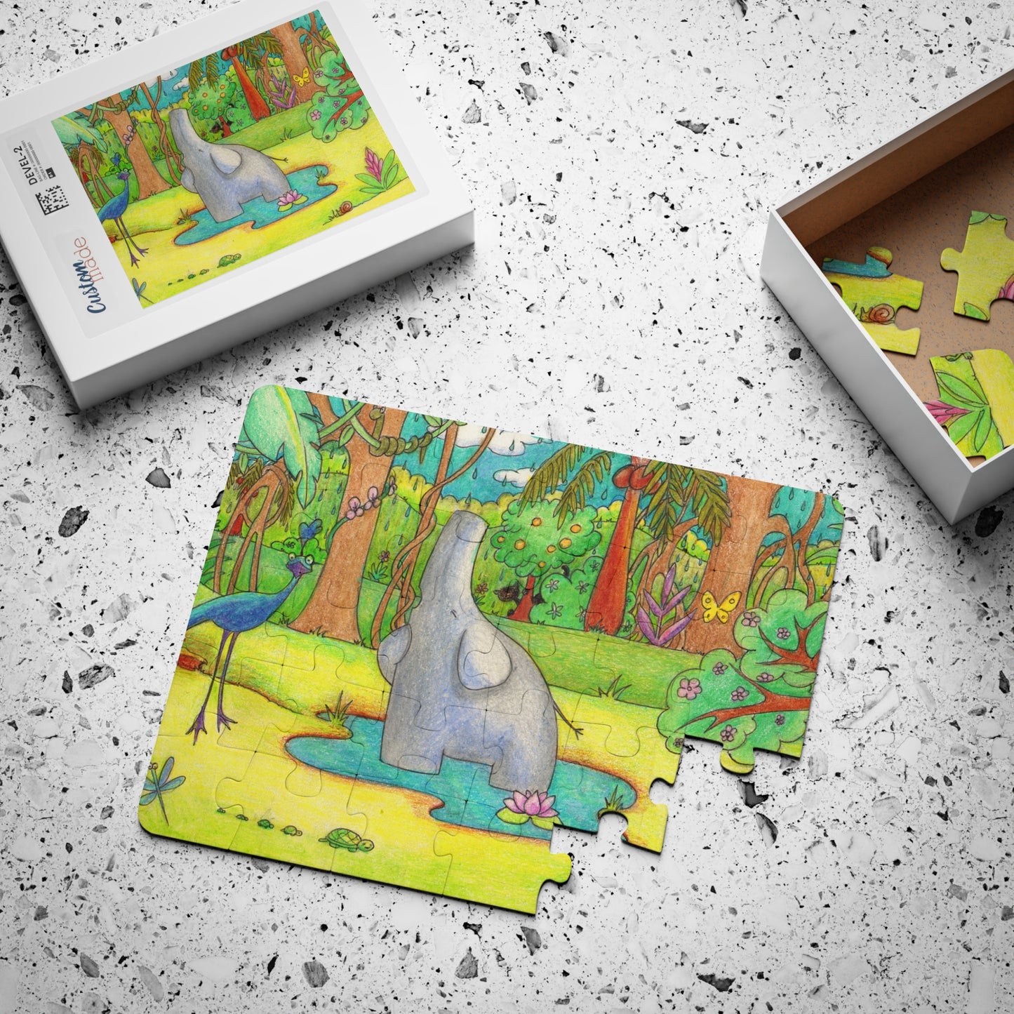 SINGING ELEPHANT Cartoon Kids Puzzle (30 Piece) - Fun Learning Activity Gift for Kids