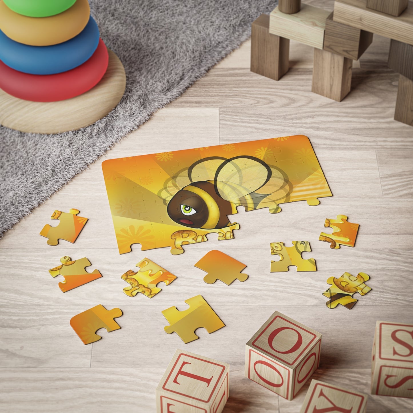 Busy Bee Cartoon Kids Puzzle (30 Piece) - Fun Learning Activity Gift for Kids