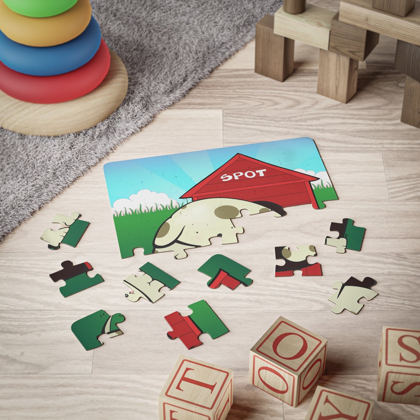 SPOT THE PUPPY Cartoon Kids Puzzle (30 Piece) - Fun Learning Activity Gift for Kids