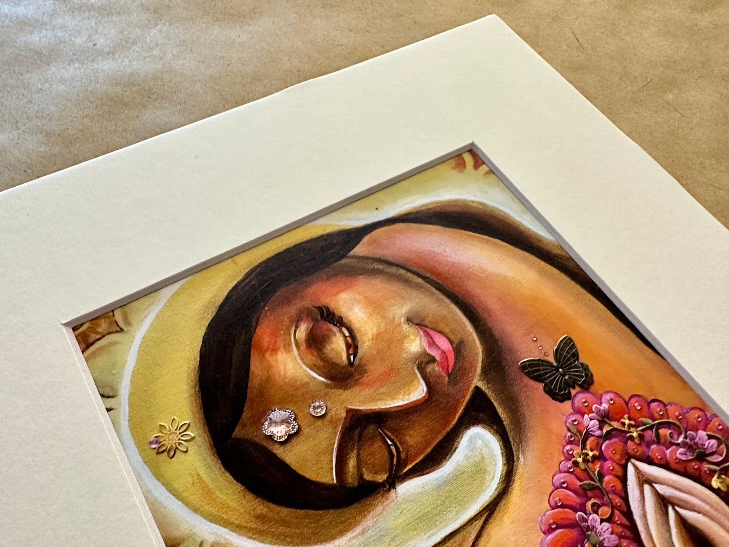 Butterfly Madonna Print with Matte