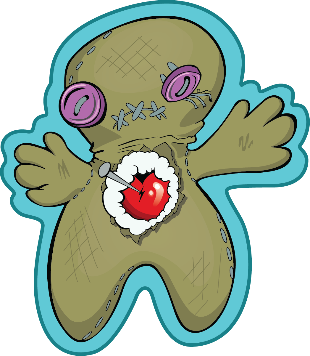STICKER: Broken Heart Voodoo Doll