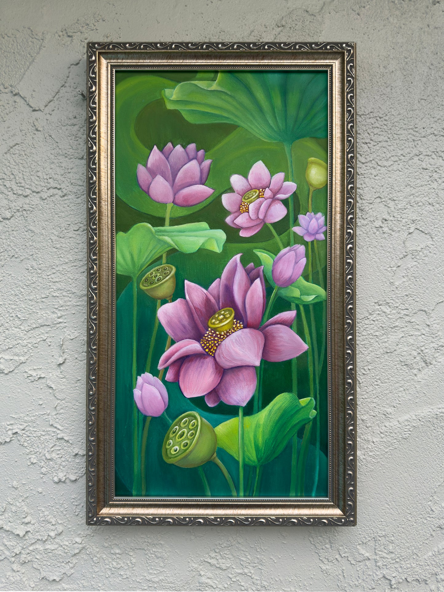 'Lotus Flowers in the Sun' Fine Art Painting