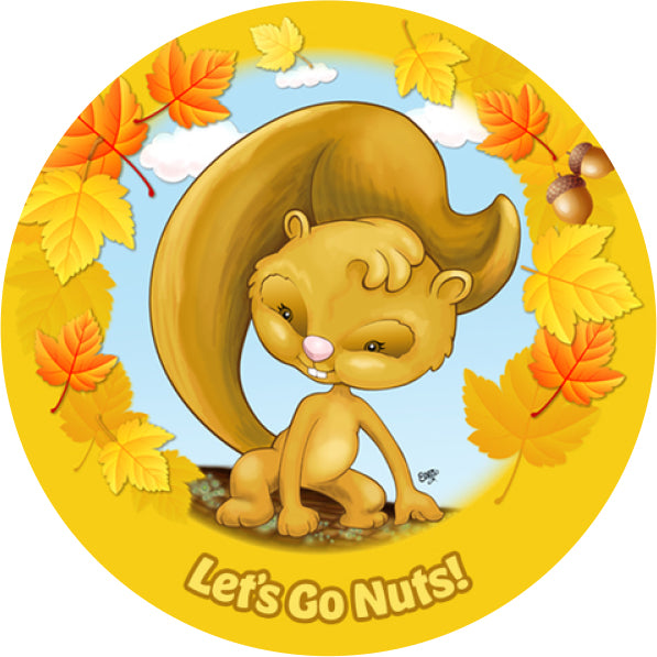 Forest Friends Cartoon Sticker Sheet - 12 stickers (3 of each)