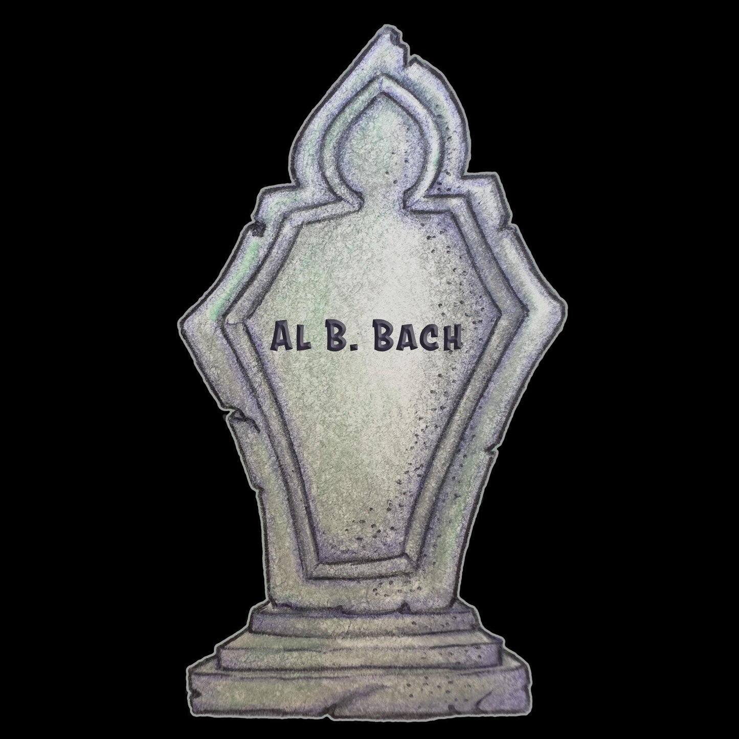TOMBSTONE Al B. Bach Tombstone Gravestone Clip Art Printable Digital Instant Download for Halloween Decorations Invites Party Favors Prizes Gifts