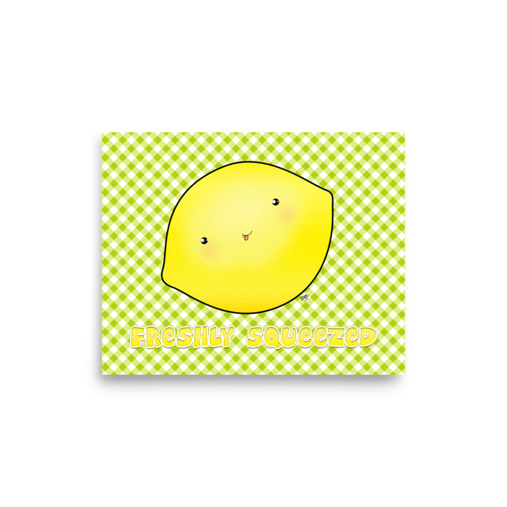 CUTE LEMON Cartoon Art Print Poster - Farm and Country Kids Room Decor