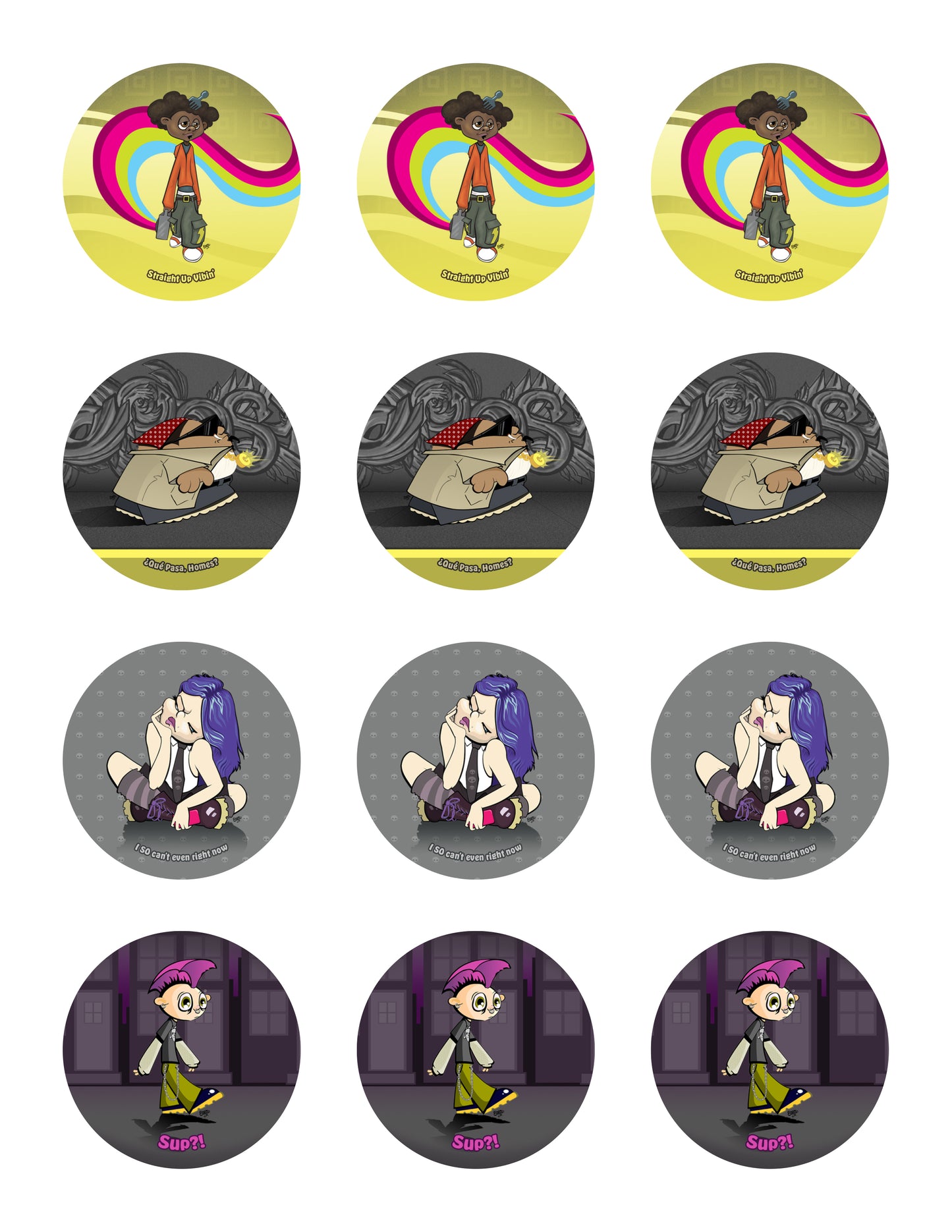 Street Smarts Sticker Sheet - 12 stickers (3 of each)
