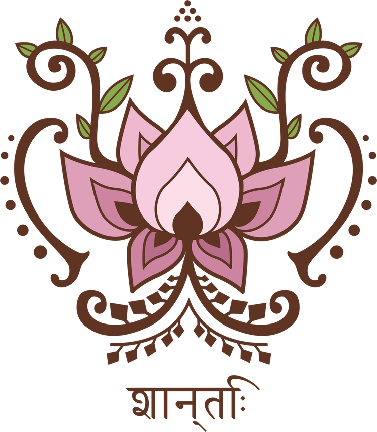 Lotus Flower with Sanskrit for Peace
