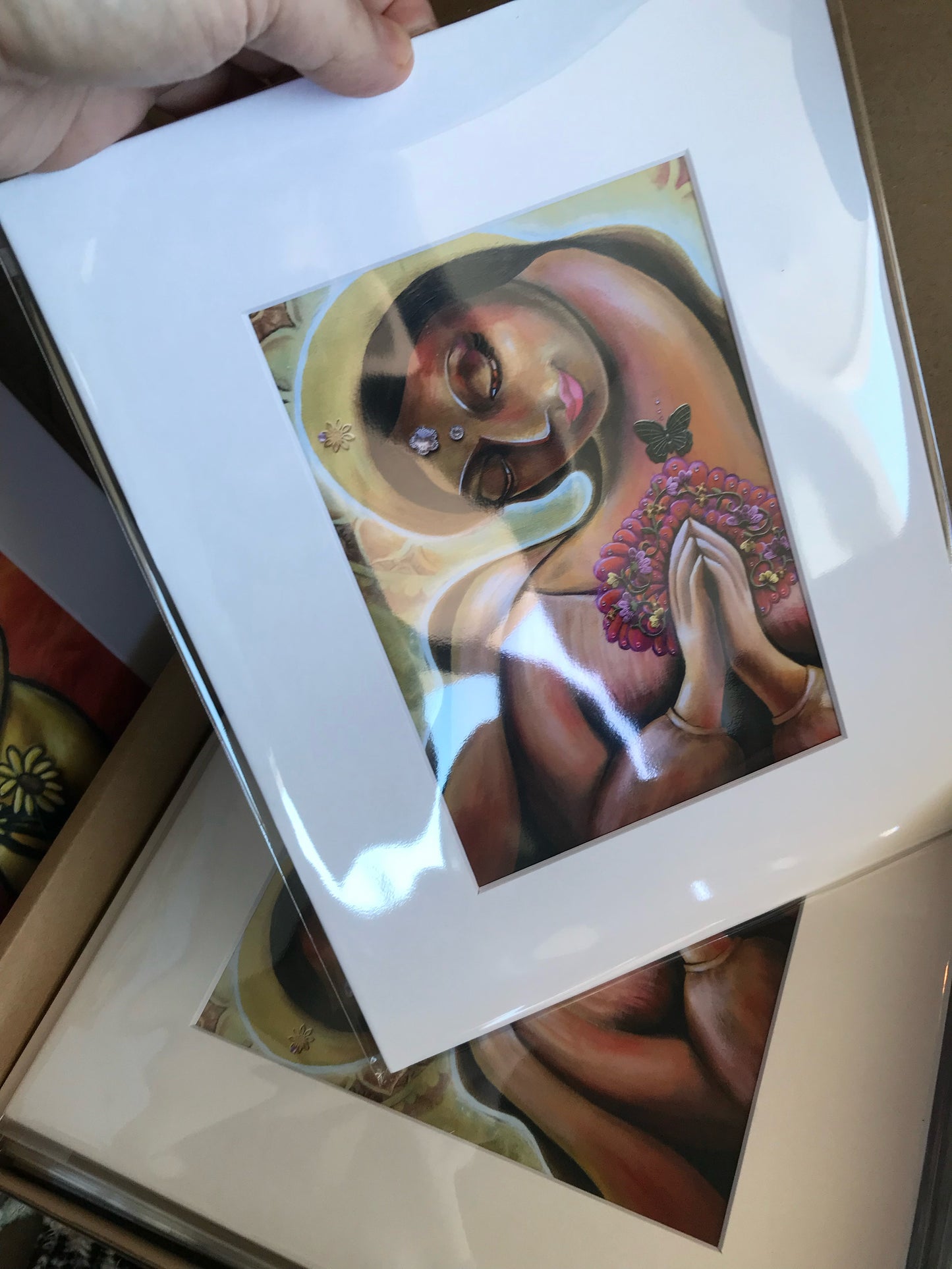 Butterfly Madonna Print with Matte