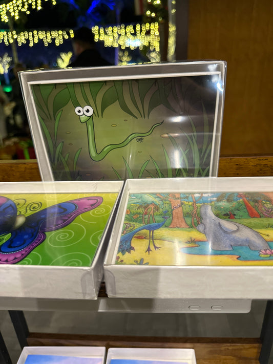 Cartoon Art Print in white matte or plastic frame