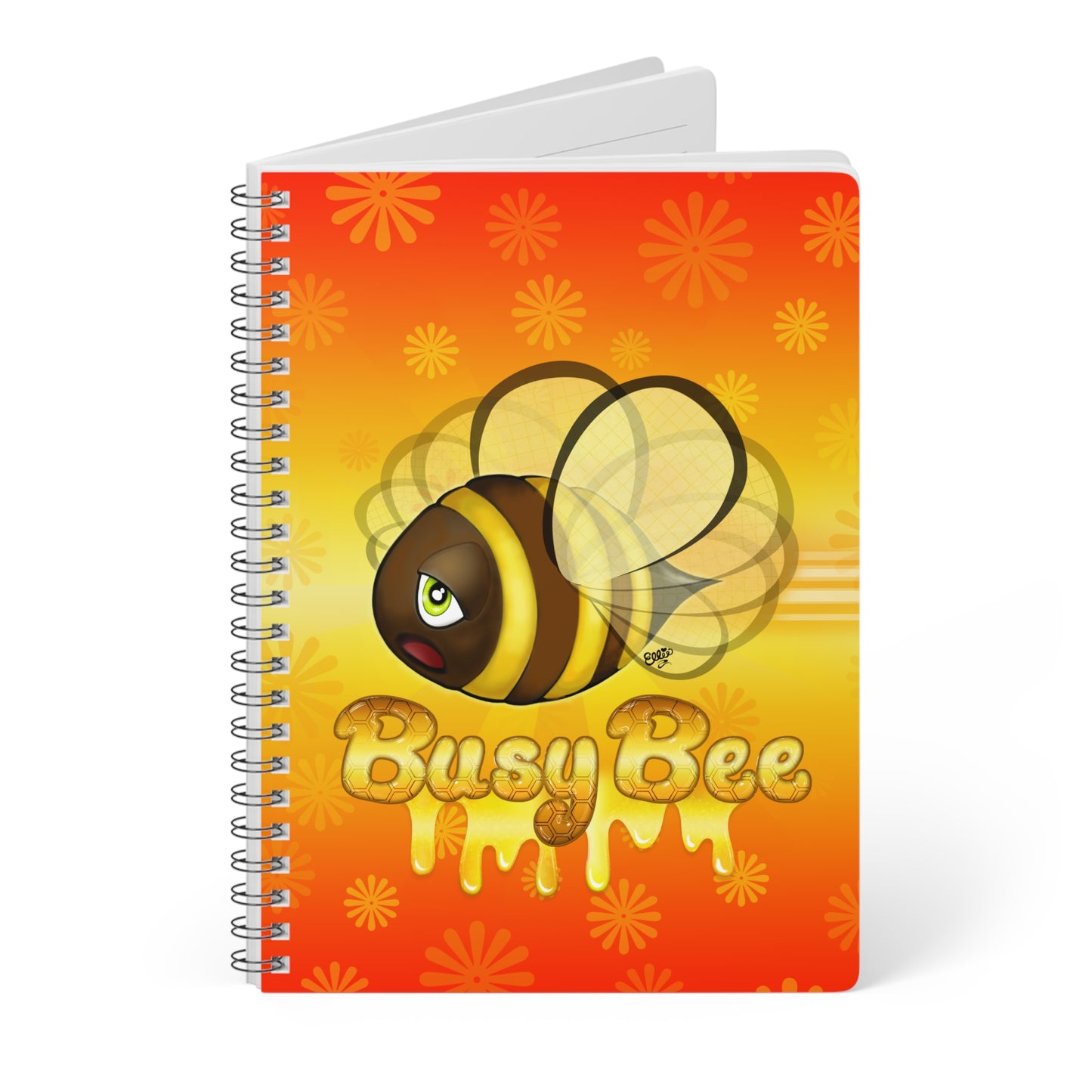 BUSY BEE Cartoon Notebook – 150 lined pages A5 Wirobound Softcover