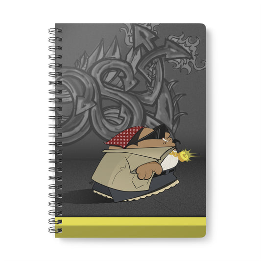 G DAWG Cartoon Notebook – 150 lined pages A5 Wirobound Softcover