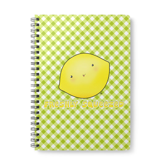 CUTE LEMON Cartoon Notebook – 150 Lined Pages A5 Wirobound Softcover