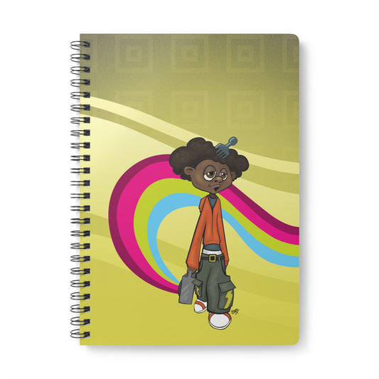 HIP HOP VIBE MASTER Cartoon Notebook – 150 lined pages A5 Wirobound Softcover