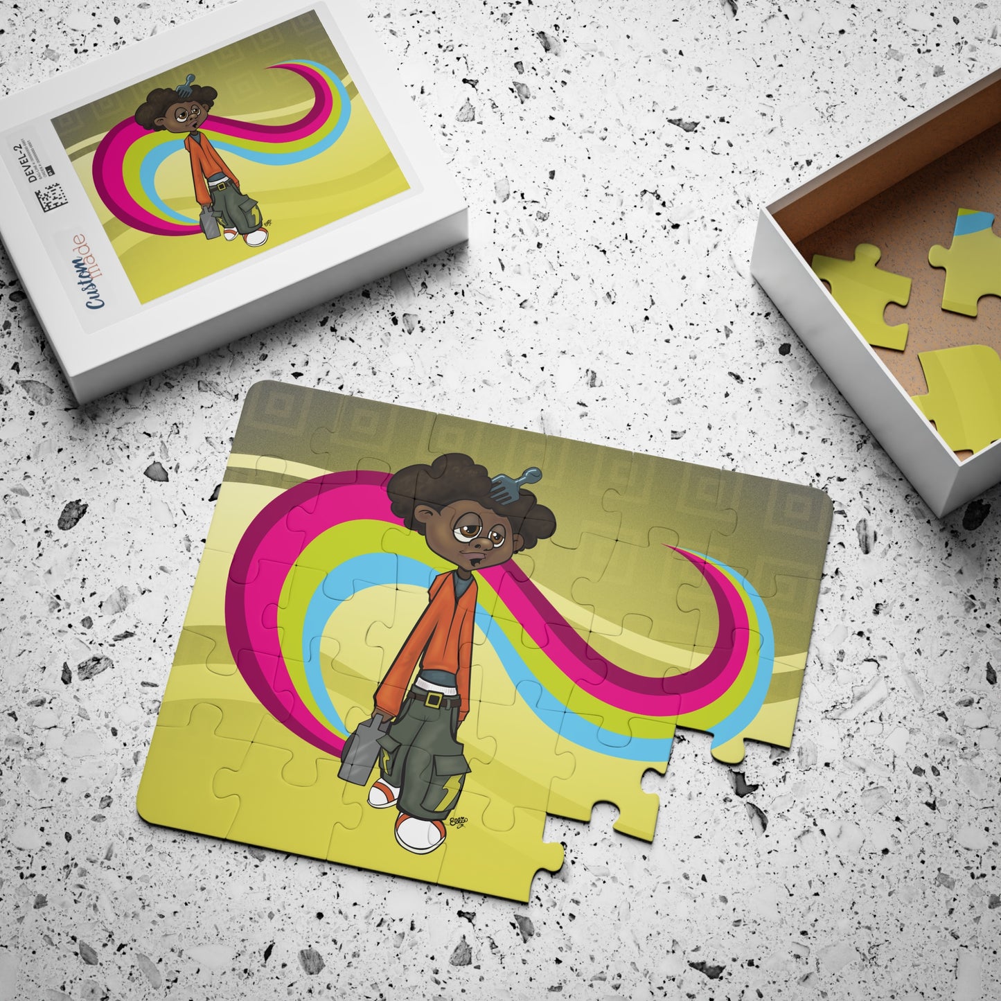HIP HOP GUY Cartoon Kids Puzzle (30 Piece) - Fun Learning Activity Gift for Kids