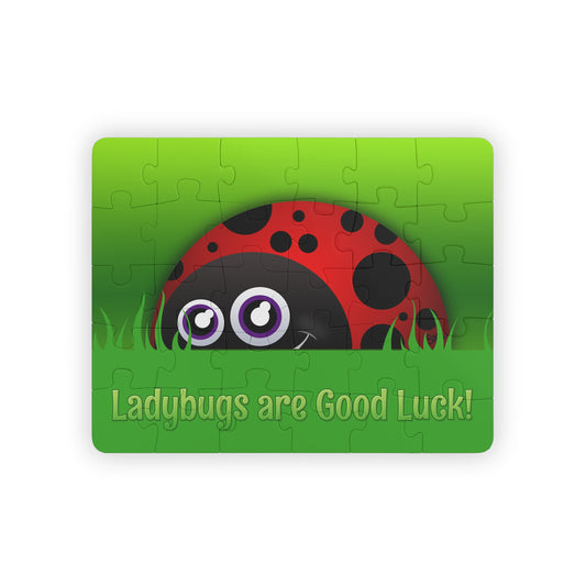 LADYBUGS ARE GOOD LUCK Cartoon Kids Puzzle (30 Piece) - Fun Learning Activity Gift for Kids