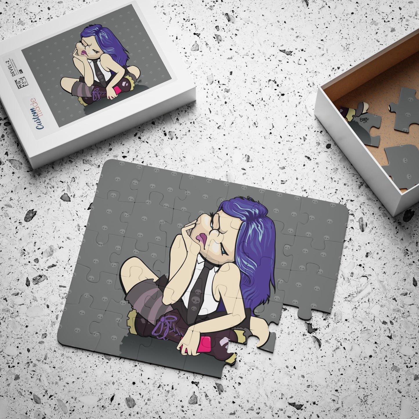 GOTH GIRL Cartoon Kids Puzzle (30 Piece) - Fun Learning Activity Gift for Kids