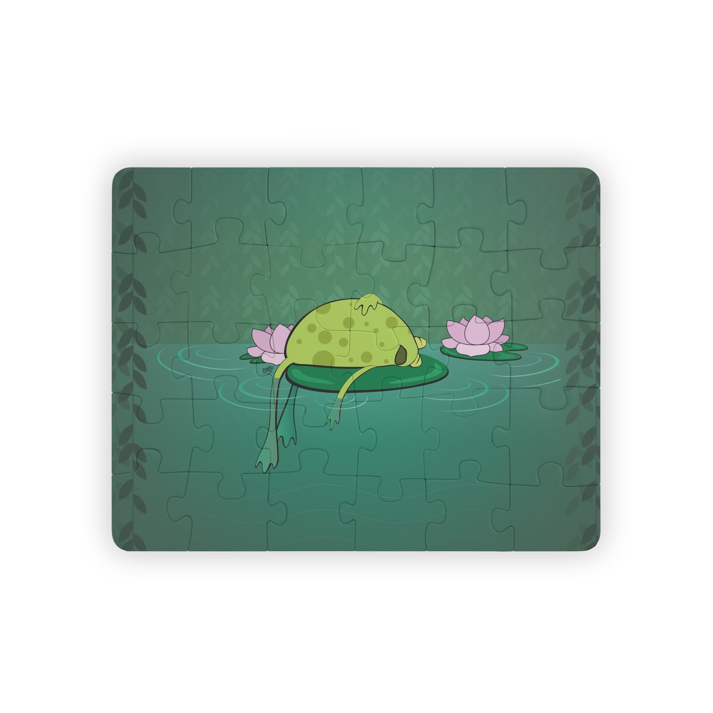 FROG ON A LILYPAD Cartoon Kids Puzzle (30 Piece) - Fun Learning Activity Gift for Kids
