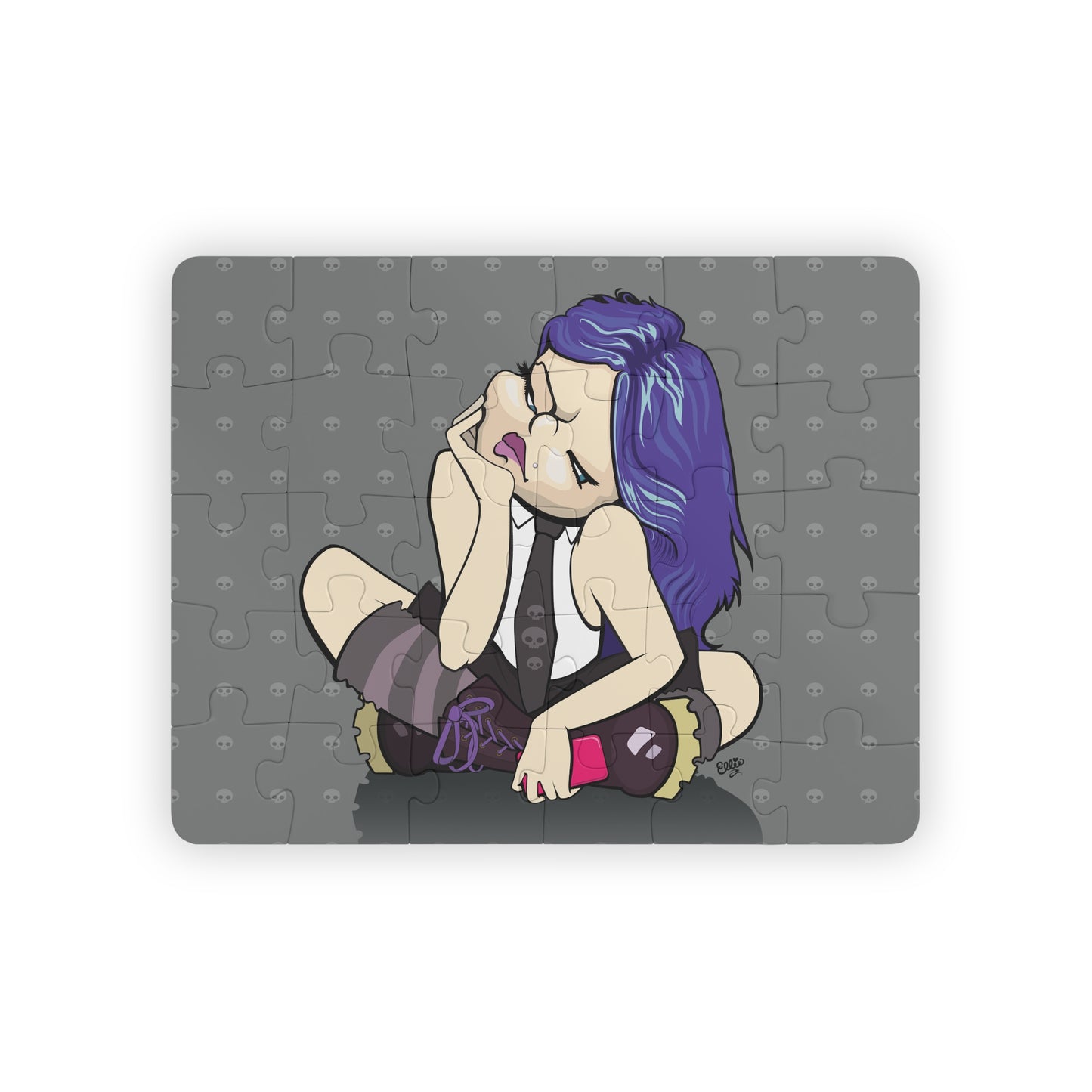 GOTH GIRL Cartoon Kids Puzzle (30 Piece) - Fun Learning Activity Gift for Kids