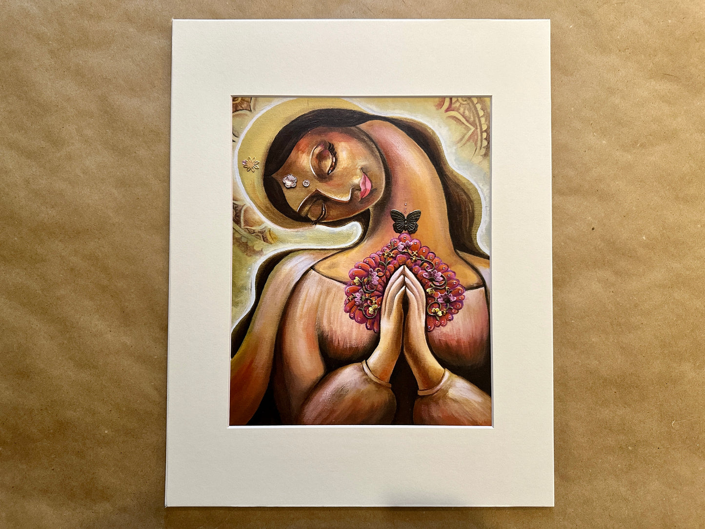 Butterfly Madonna Print with Matte