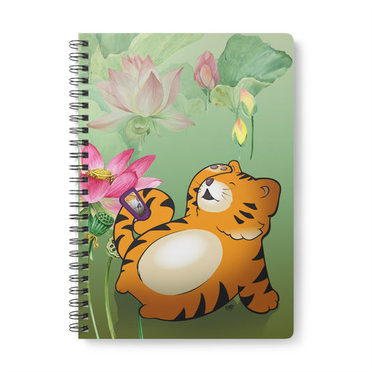 INSTA TIGER Cartoon Notebook – 150 lined pages A5 Wirobound Softcover