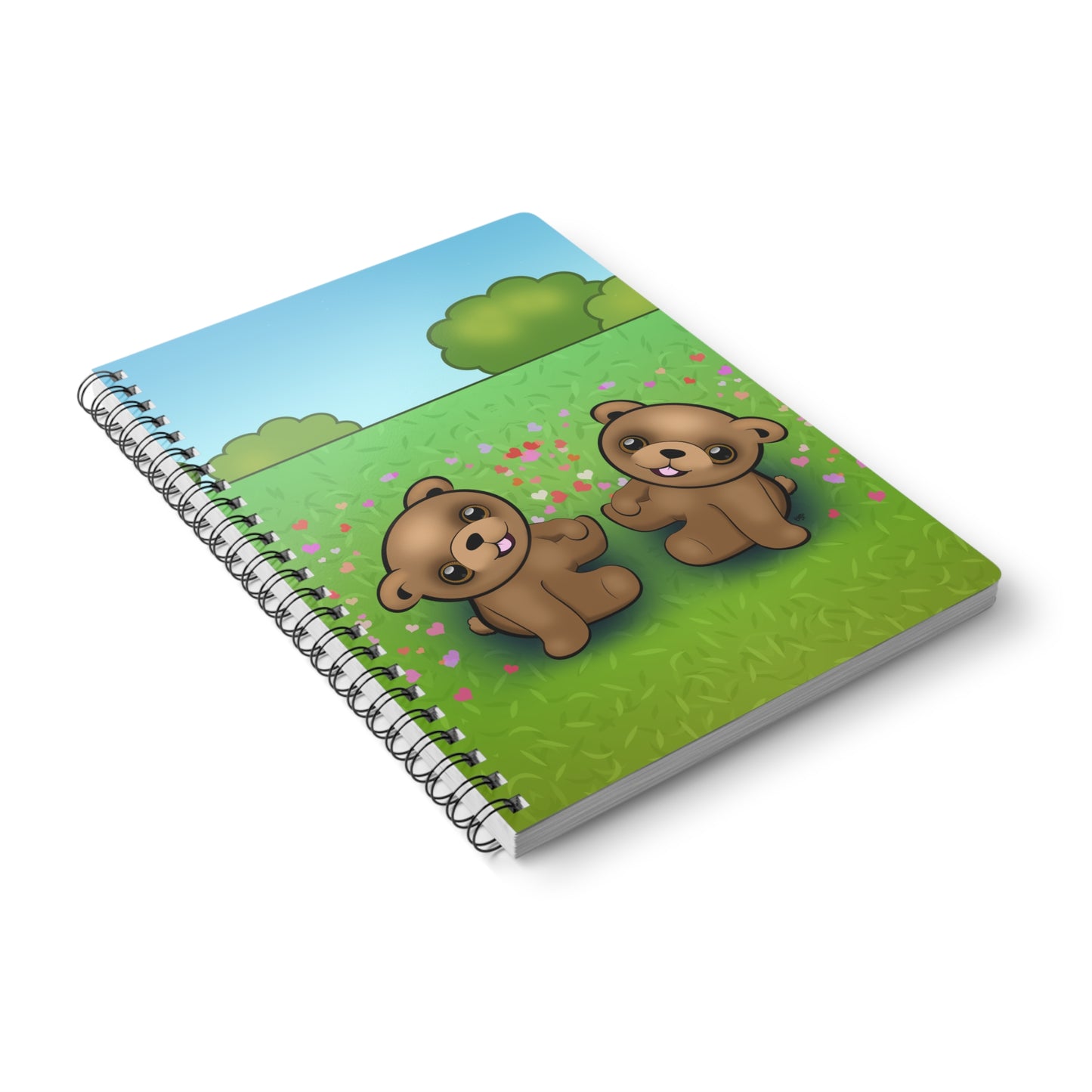 BABY BEARS Cartoon Notebook – 150 lined pages A5 Wirobound Softcover