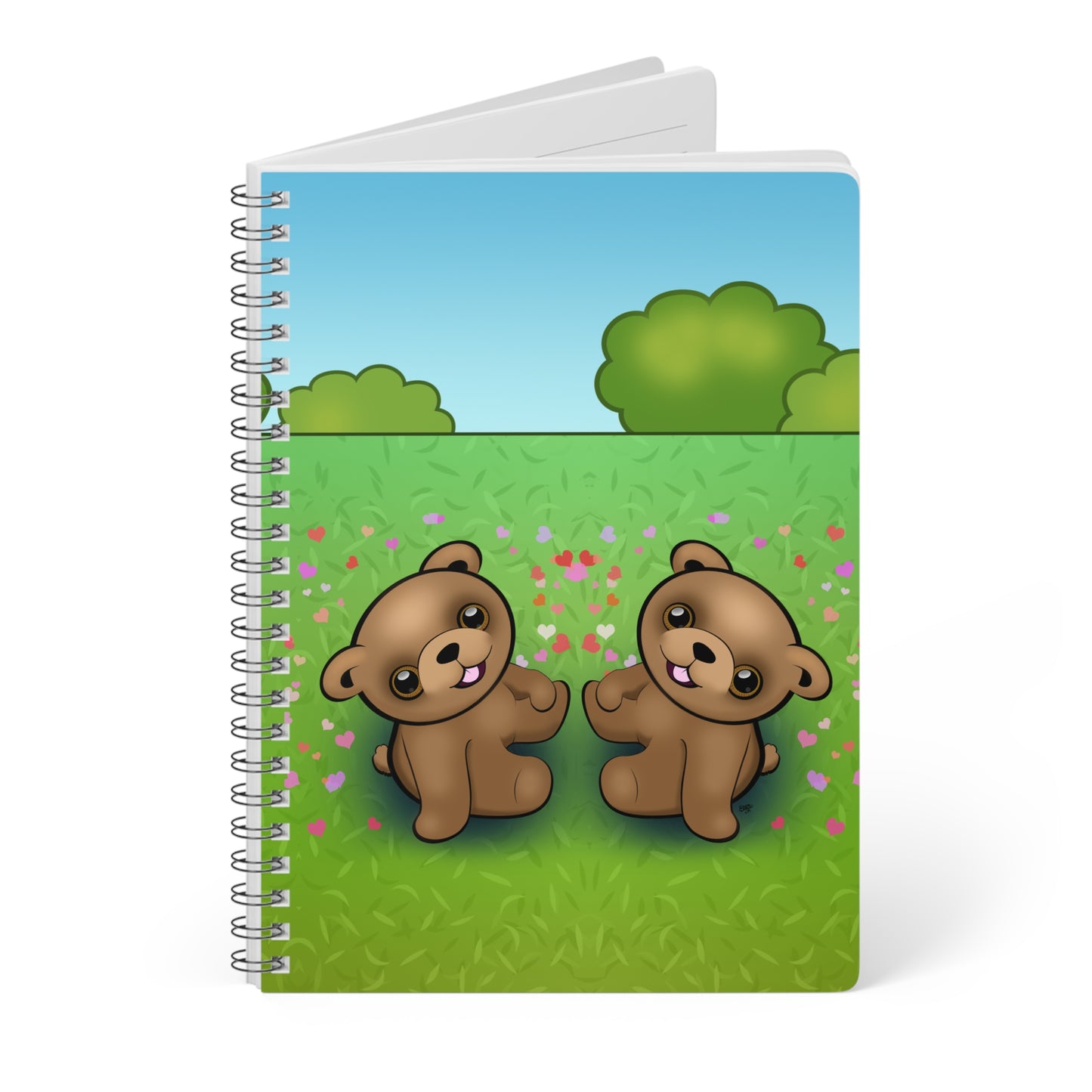 BABY BEARS Cartoon Notebook – 150 lined pages A5 Wirobound Softcover