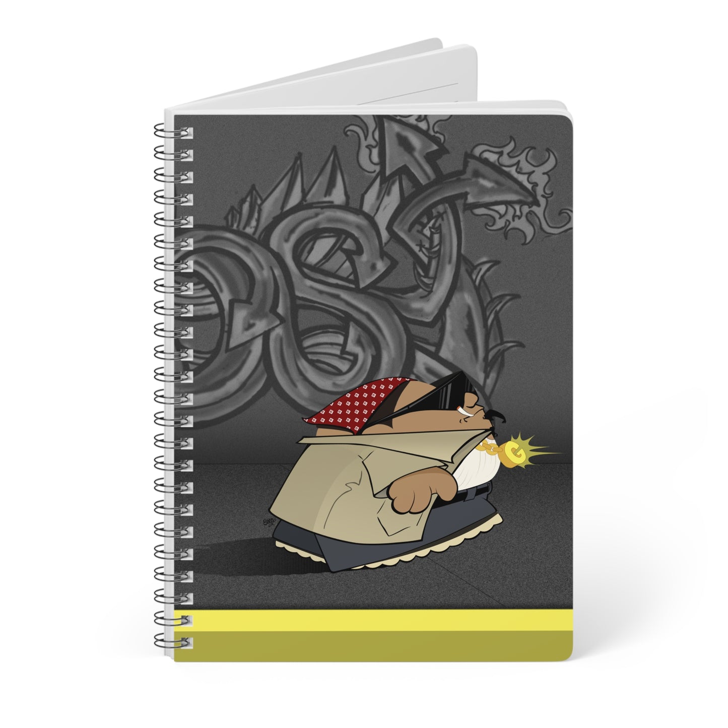 G DAWG Cartoon Notebook – 150 lined pages A5 Wirobound Softcover