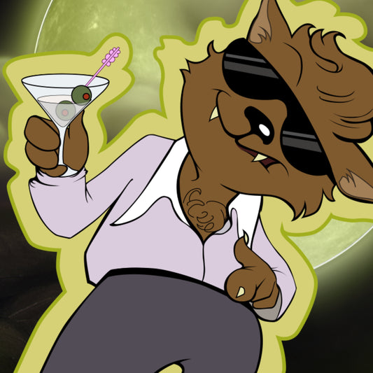 Werewolf Fingerguns Sticker