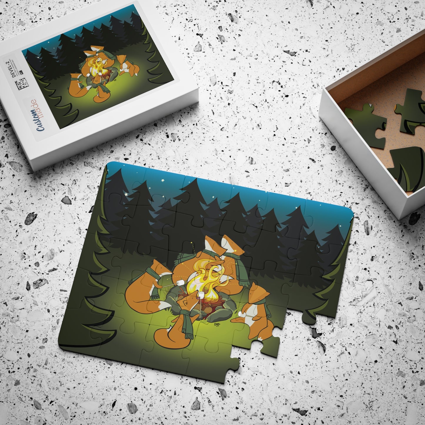 FOX FAMILY CAMPING TRIP Cartoon Kids Puzzle (30 Piece) - Fun Learning Activity Gift for Kids