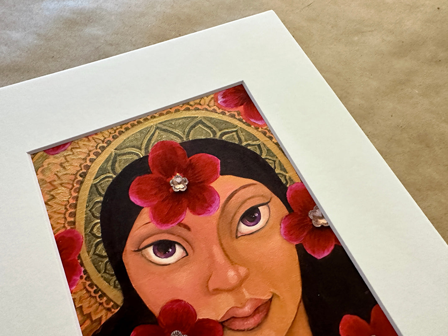 Flower Fall Print with Matte