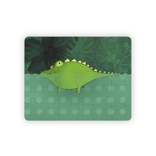 GATOR IN THE SWAMP Alligator Cartoon Kids Puzzle (30 Piece) - Fun Learning Activity Gift for Kids
