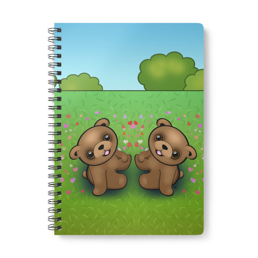 BABY BEARS Cartoon Notebook – 150 lined pages A5 Wirobound Softcover