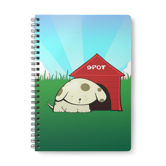 SPOT THE PUPPY Cartoon Notebook – 150 lined pages A5 Wirobound Softcover