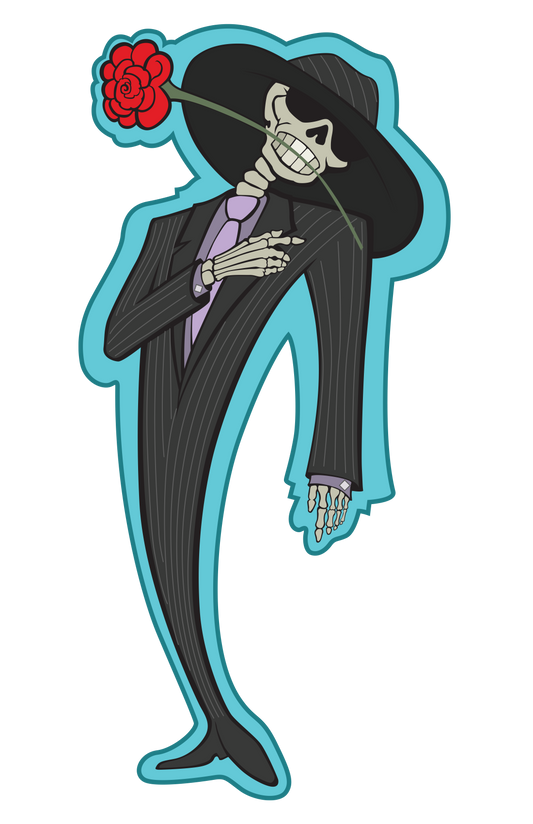 STICKER: Voodoo Jazz Skeleton